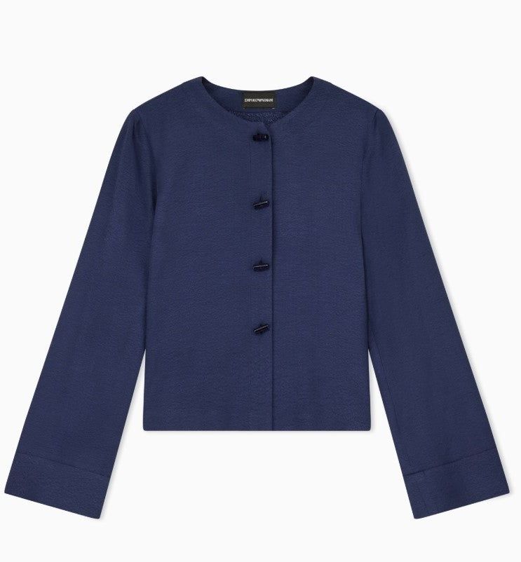 Micro Leopard Jacquard Fluid Fabric Shirt