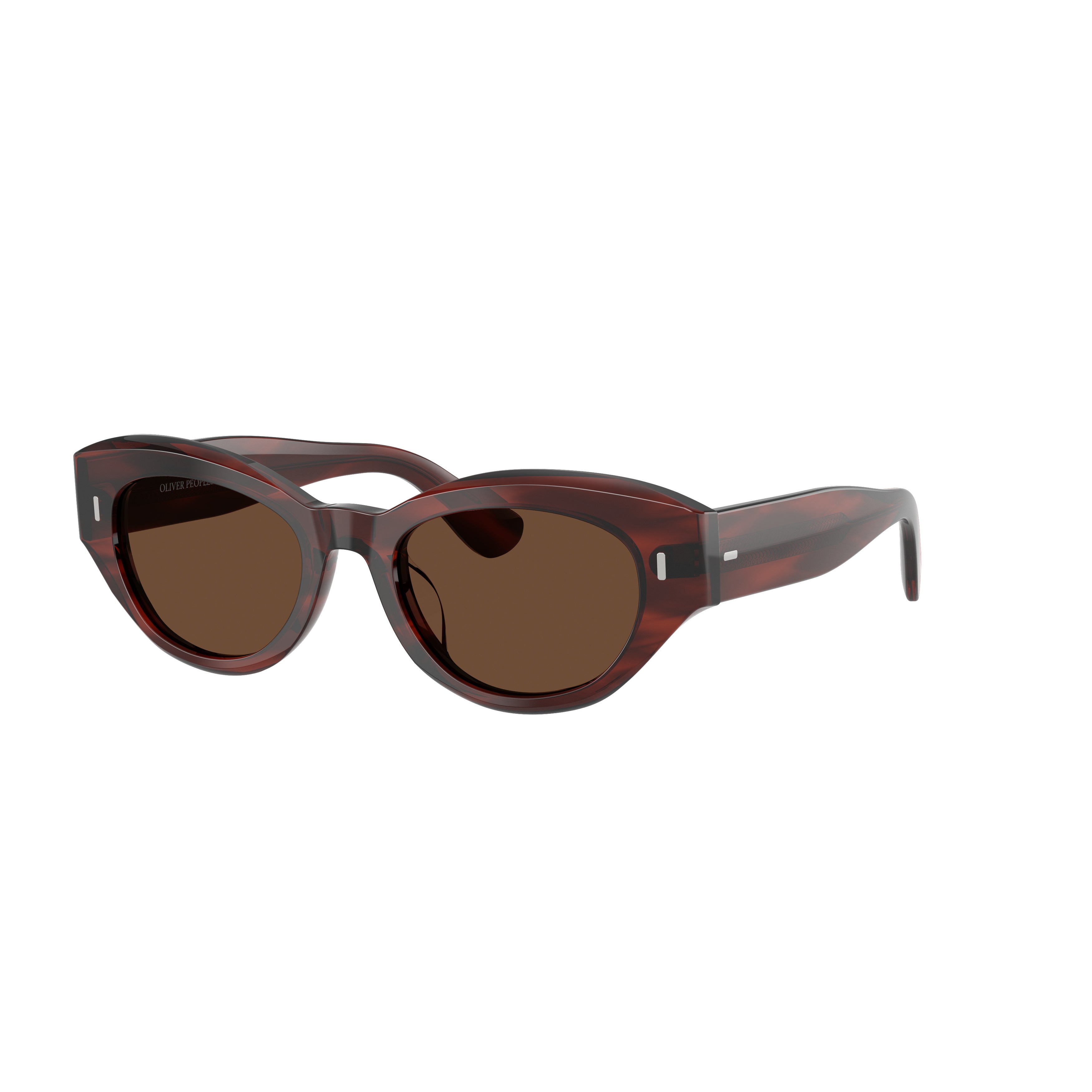 0ov5615su Cat-Eye Tortoiseshell Sunglasses with Metallic Accents