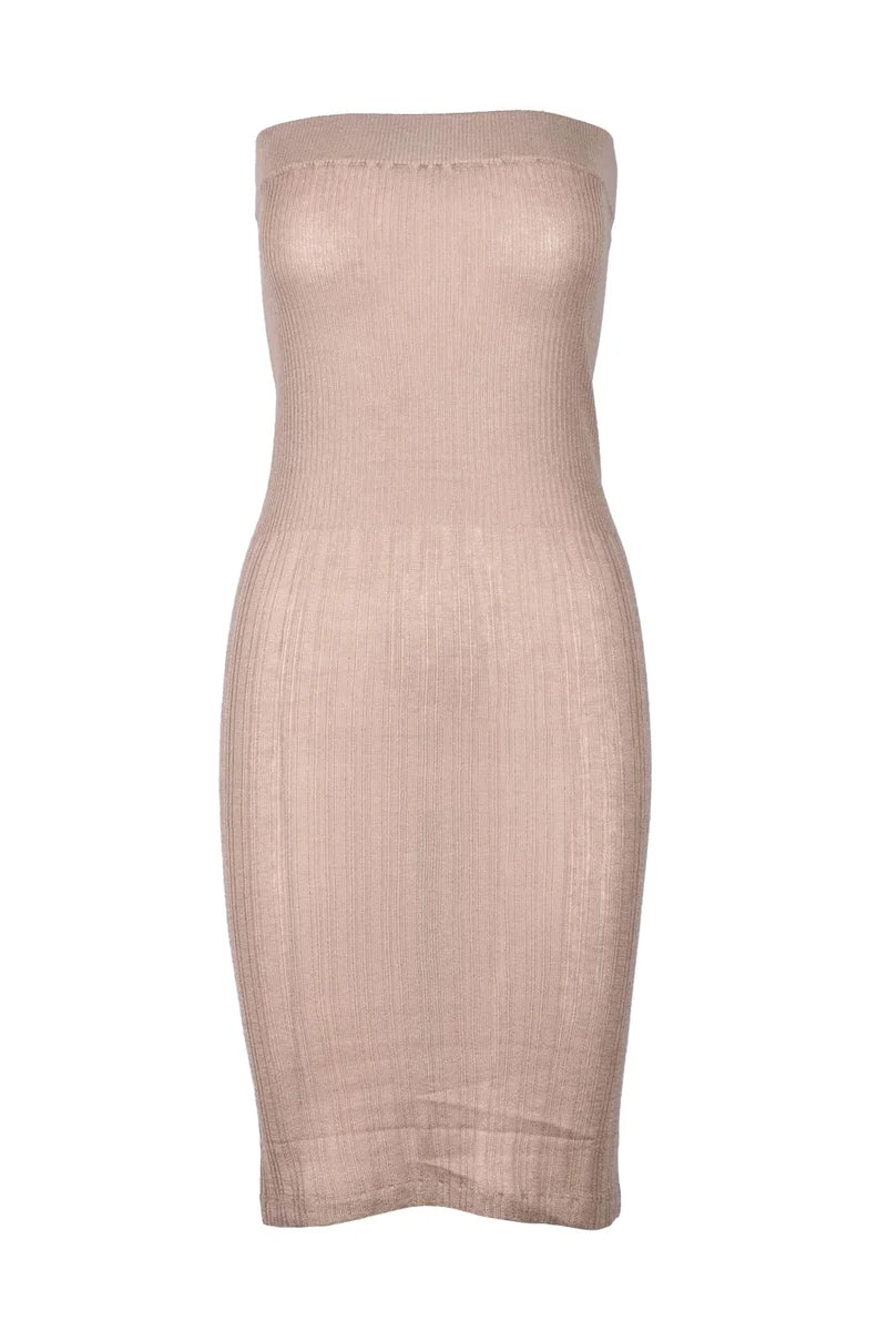 Silk Cashmere Dress - Taupe