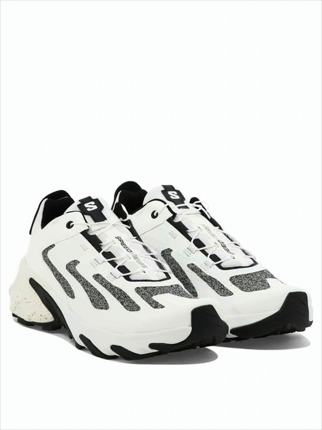 White Sneakers With Dynamic Black Accents