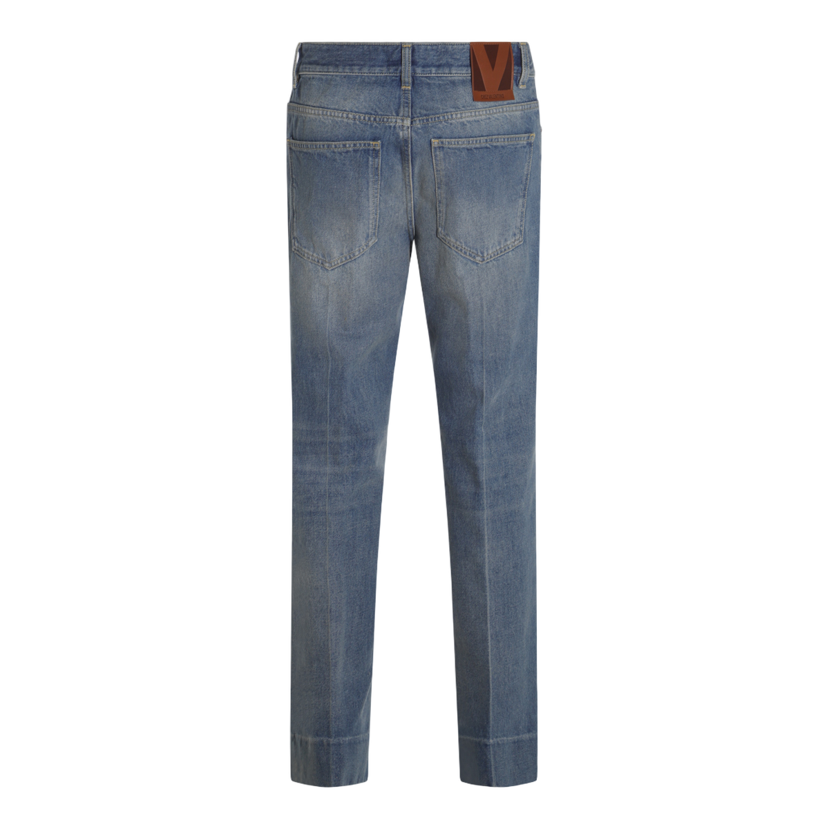 Classic Straight-Leg Jeans with Mid-Rise Waist