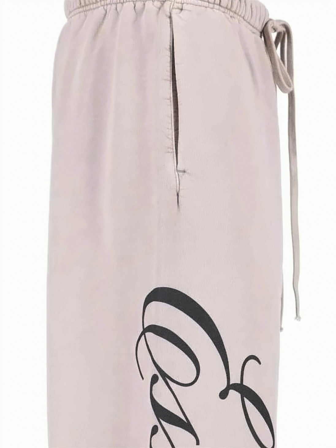 Wide-Leg Cotton Joggers with Elegant Script Logo