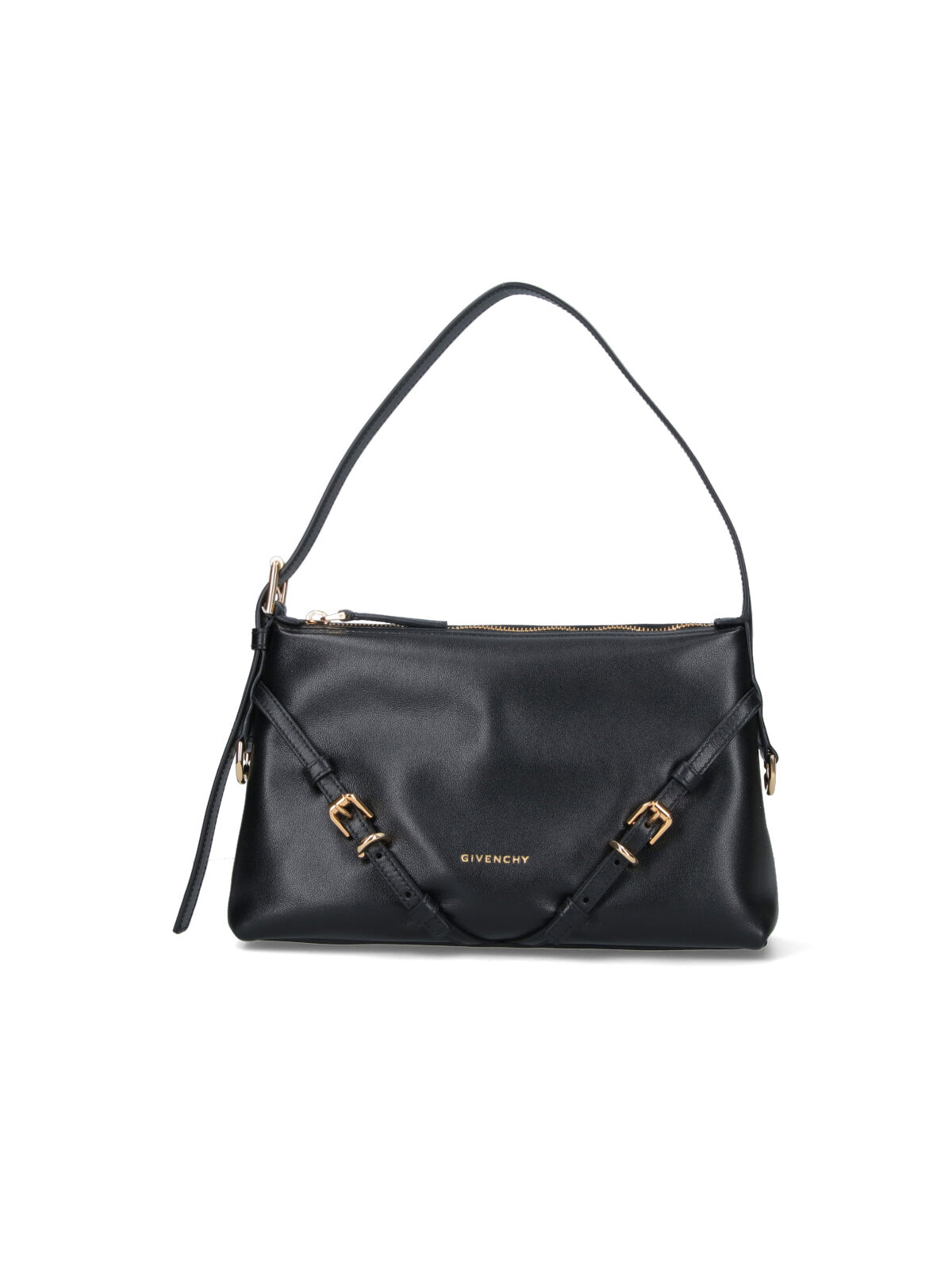 Mini Black Leather Shoulder Bag