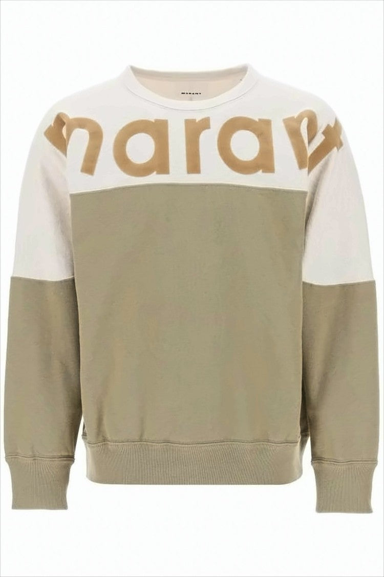 Color-Block Long-Sleeve Sweatshirt with Oversized Text Detail
