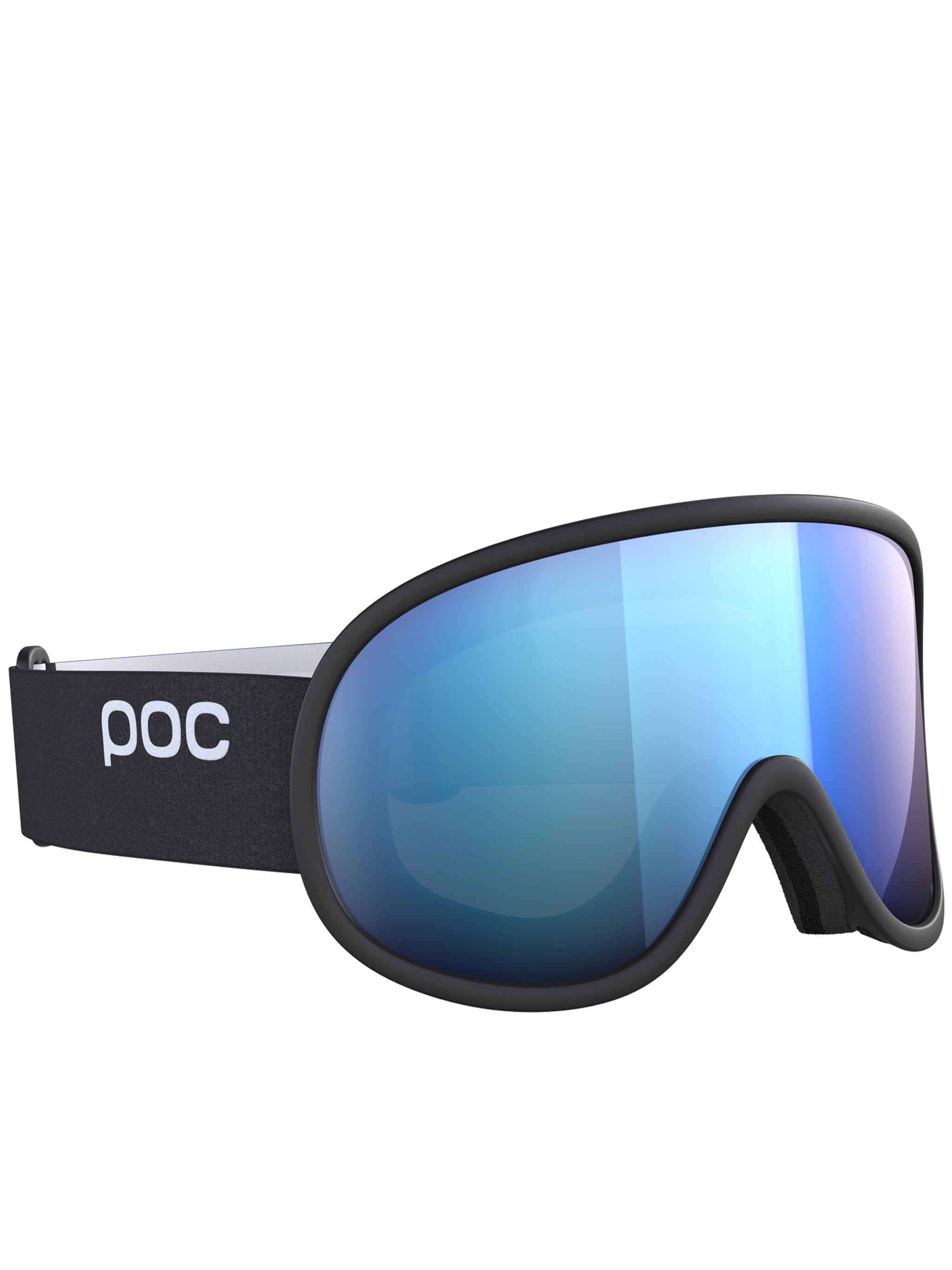 Black Retina Wraparound Blue-Tinted Ski Goggle