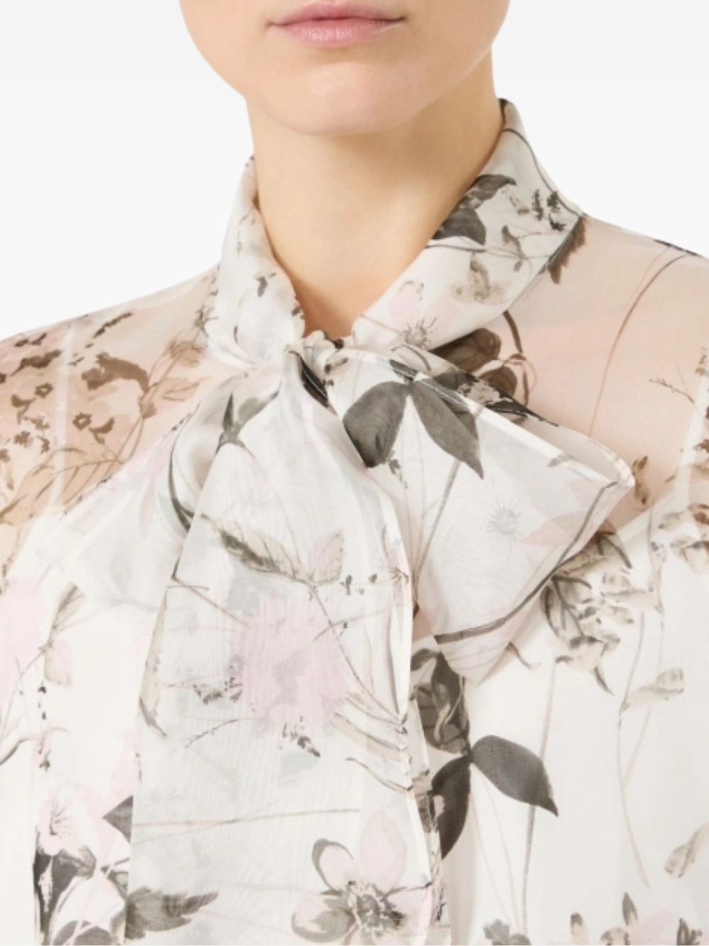 White Blouse with Concealed Button Placket