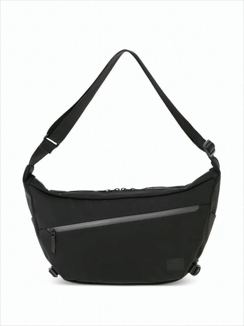Minimalist Shoulder Bag with Front Zip Pocket
