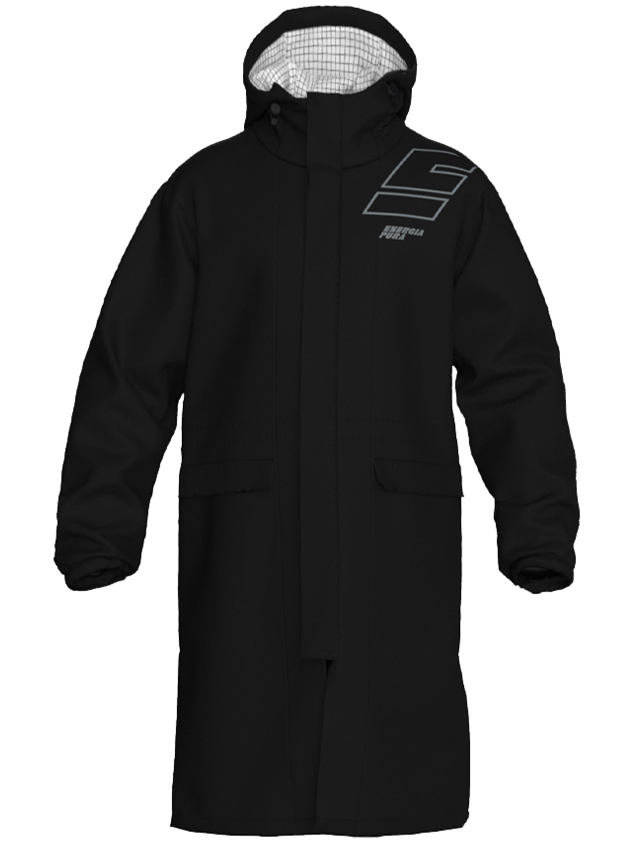 New Storm Long Hooded Black Coat