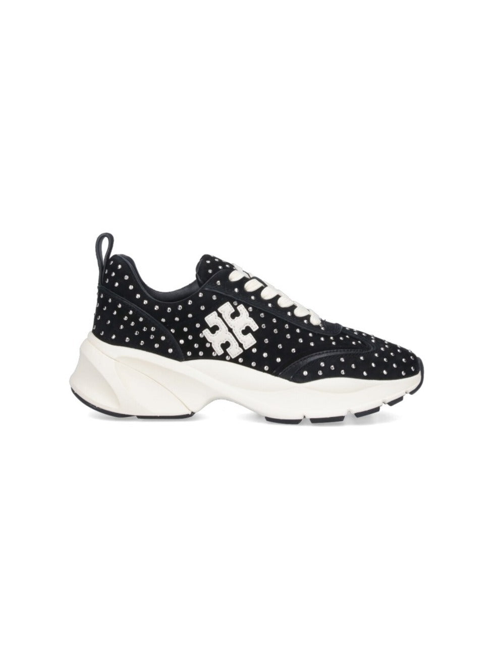 Good Luck' Studded Sneakers – Black