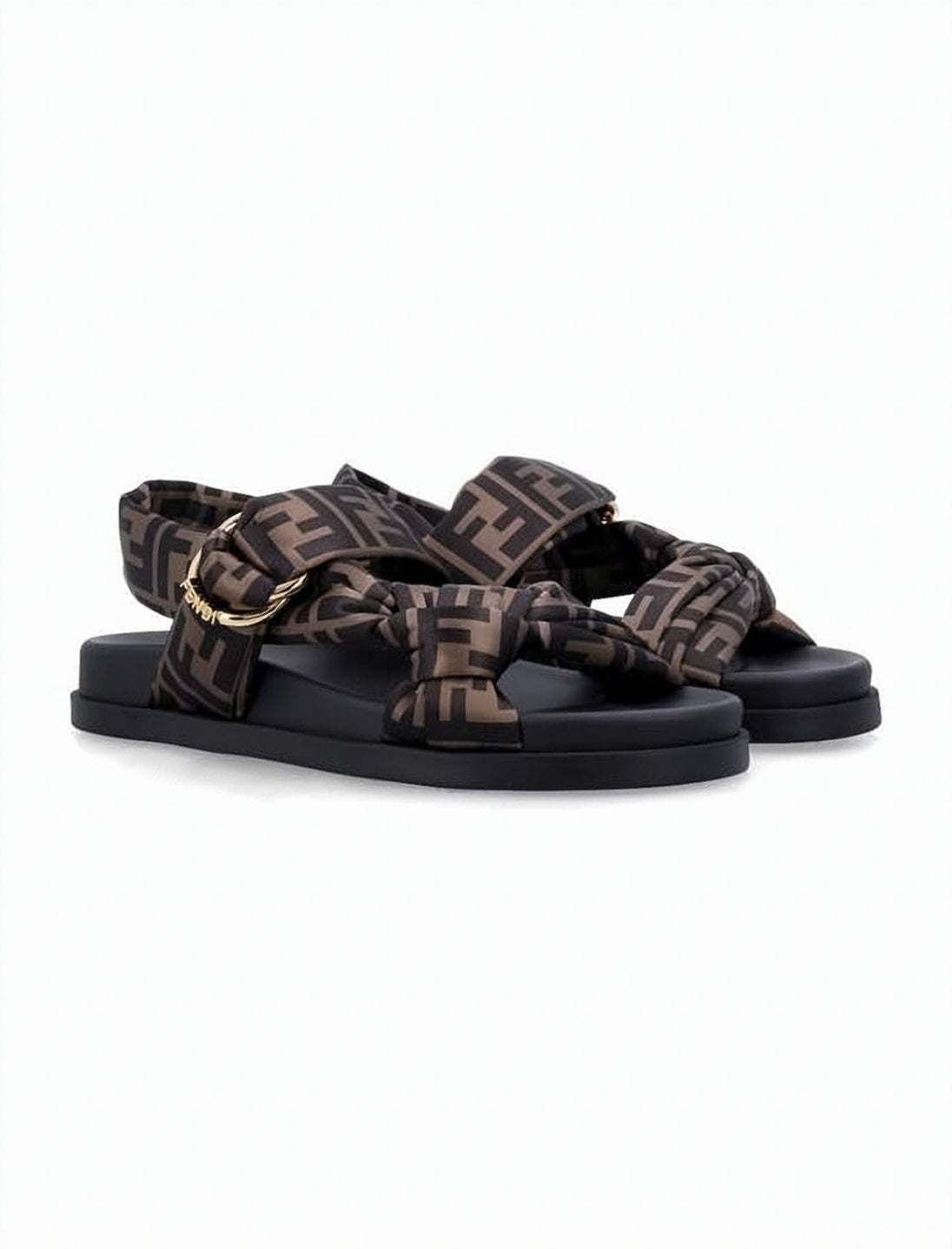 Monogram Pattern Sandal With Padded Straps