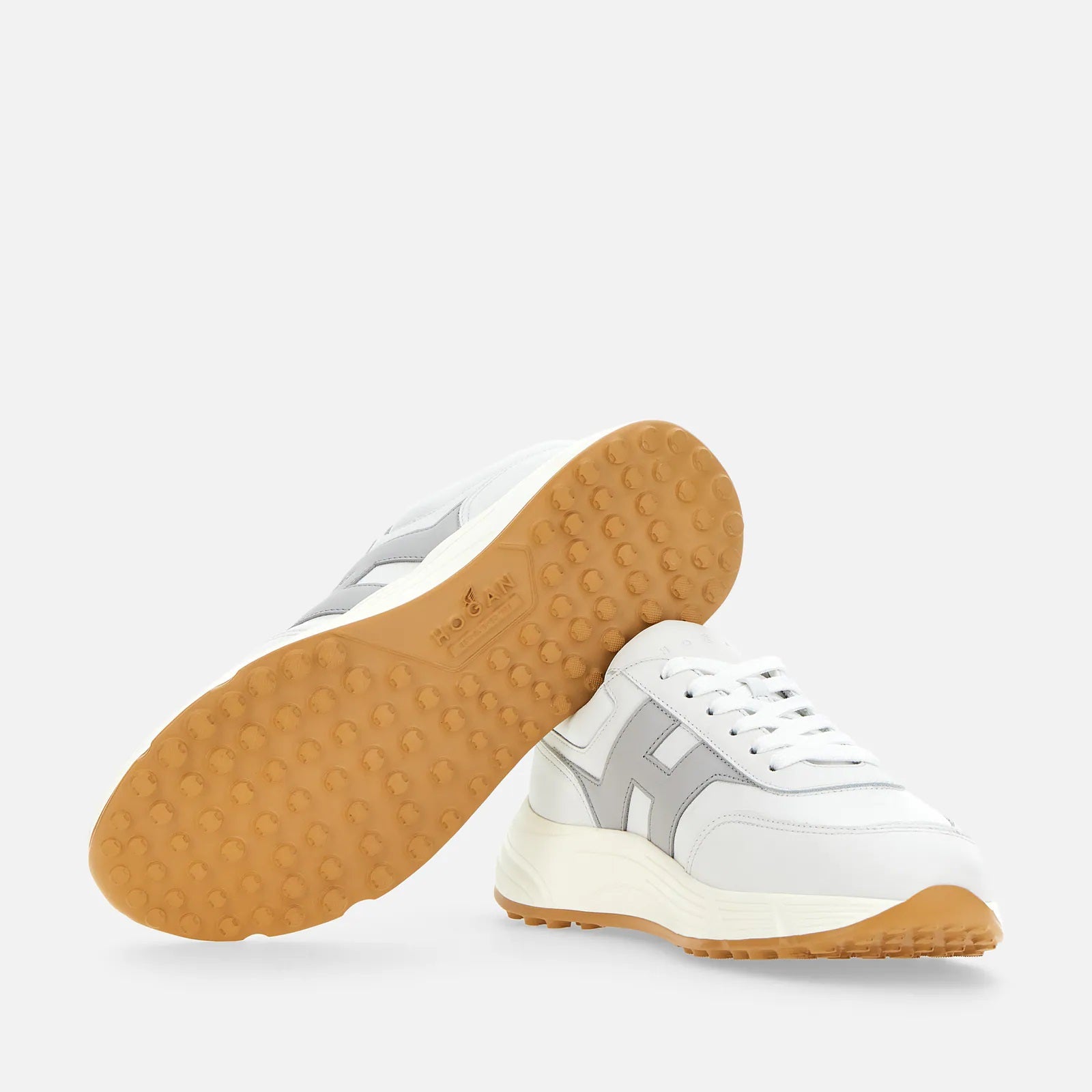 Hyperlight Allacciato H Sneakers in White Grey
