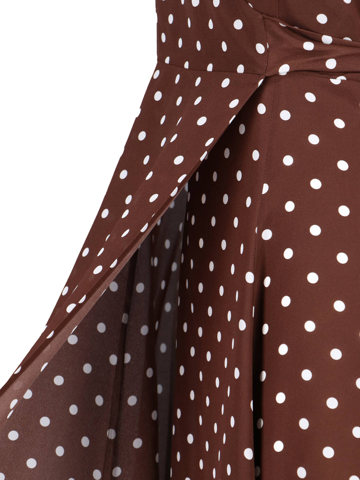 Maxi Polka Dot Dress – Brown