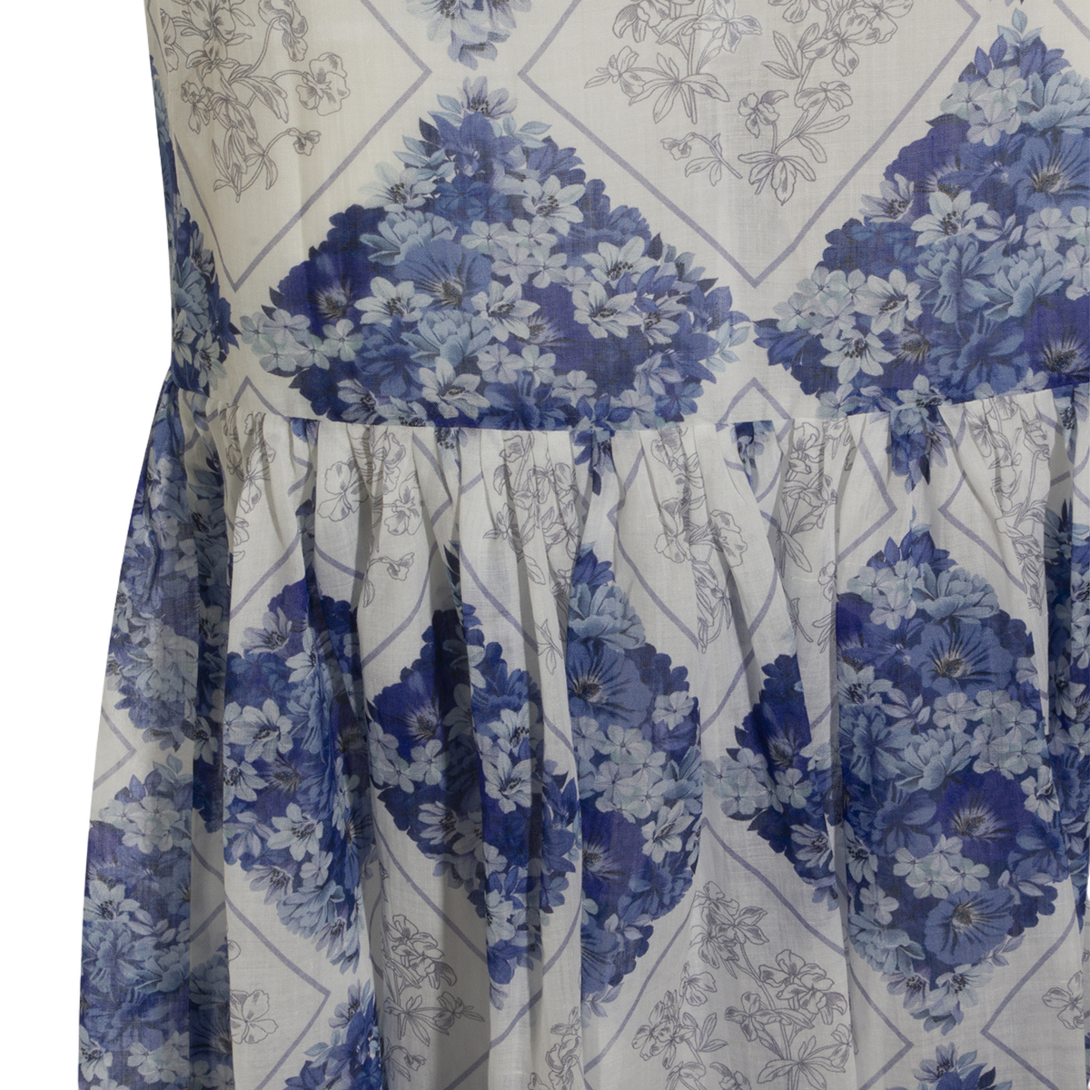 Sleeveless High-Neck Maxi Dress With Floral Pattern