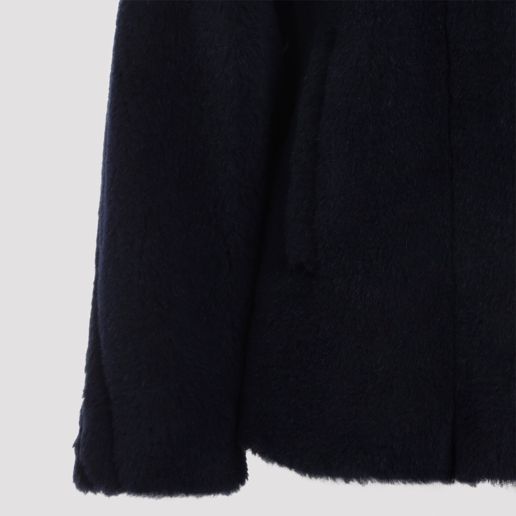 Alpaca Blend Black Short Coat