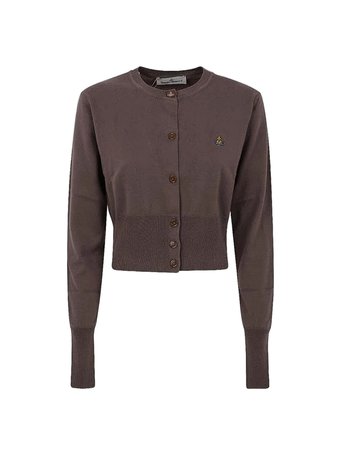 Cropped Cardigan with Button-Down Front