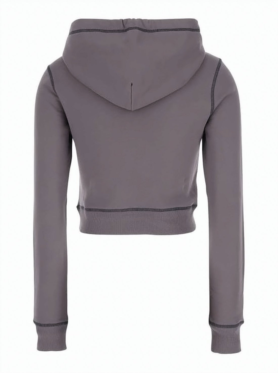 Cropped Long-Sleeve Hoodie with Heart Graphic