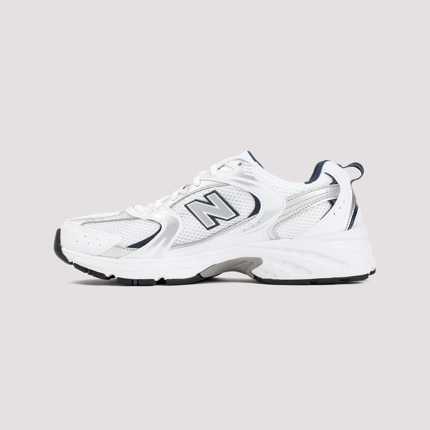 Almond-Round Toe Sneakers With Leather