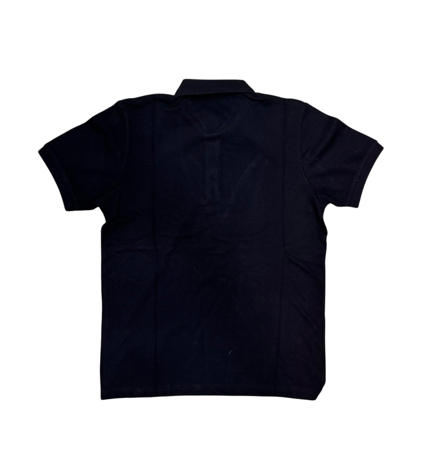 Classic Black Polo Shirt with Embroidered Logo