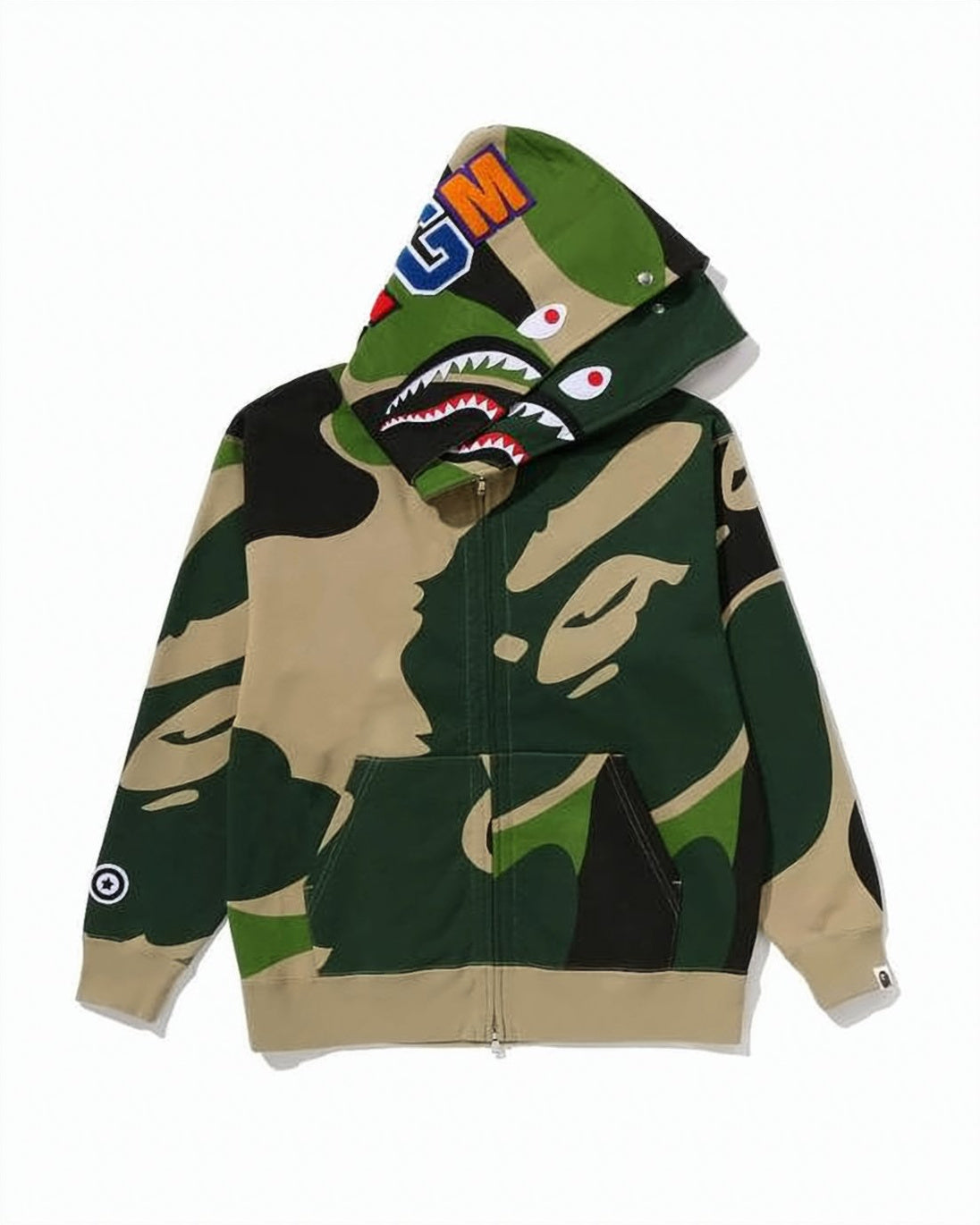 Bold Camouflage Zip-Up Hoodie
