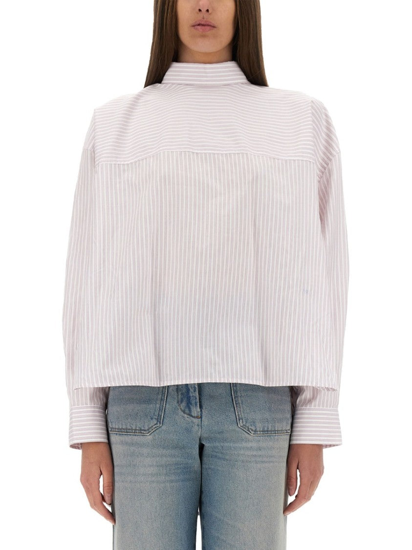 Oversized Blouse With Knotted Collar