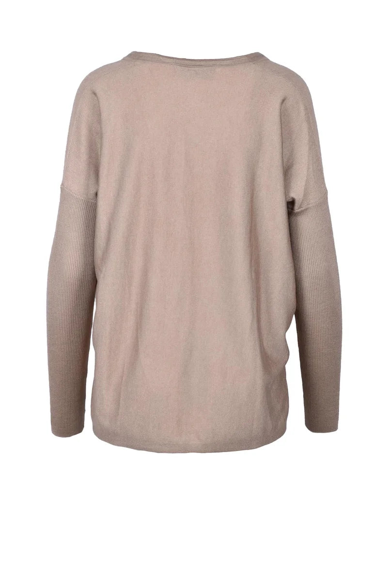 Silk and Cashmere Sweater - Taupe