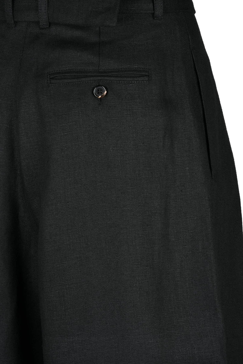 Linen Trousers - Black