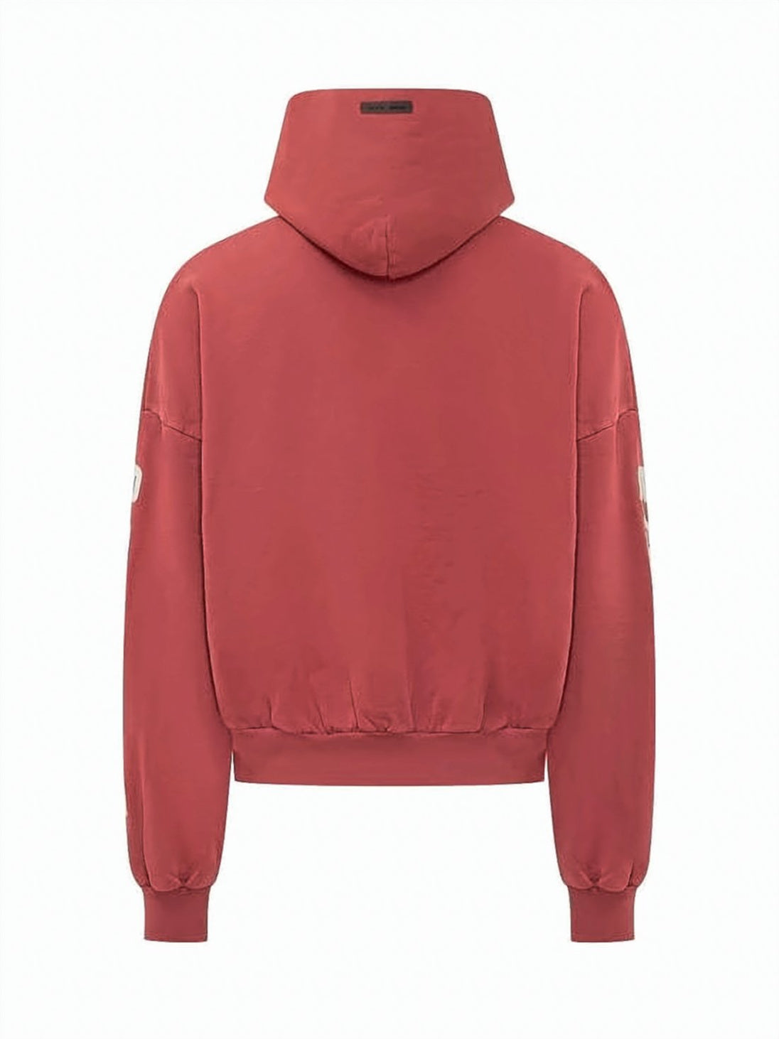 Cropped Red Hoodie With Bold Graphics