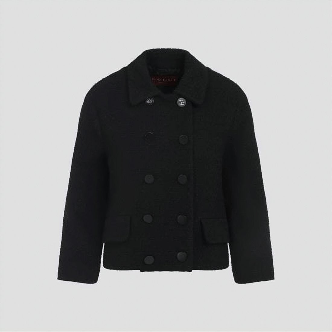 Double-Breasted Textured Wool-Polyamide Jacket
