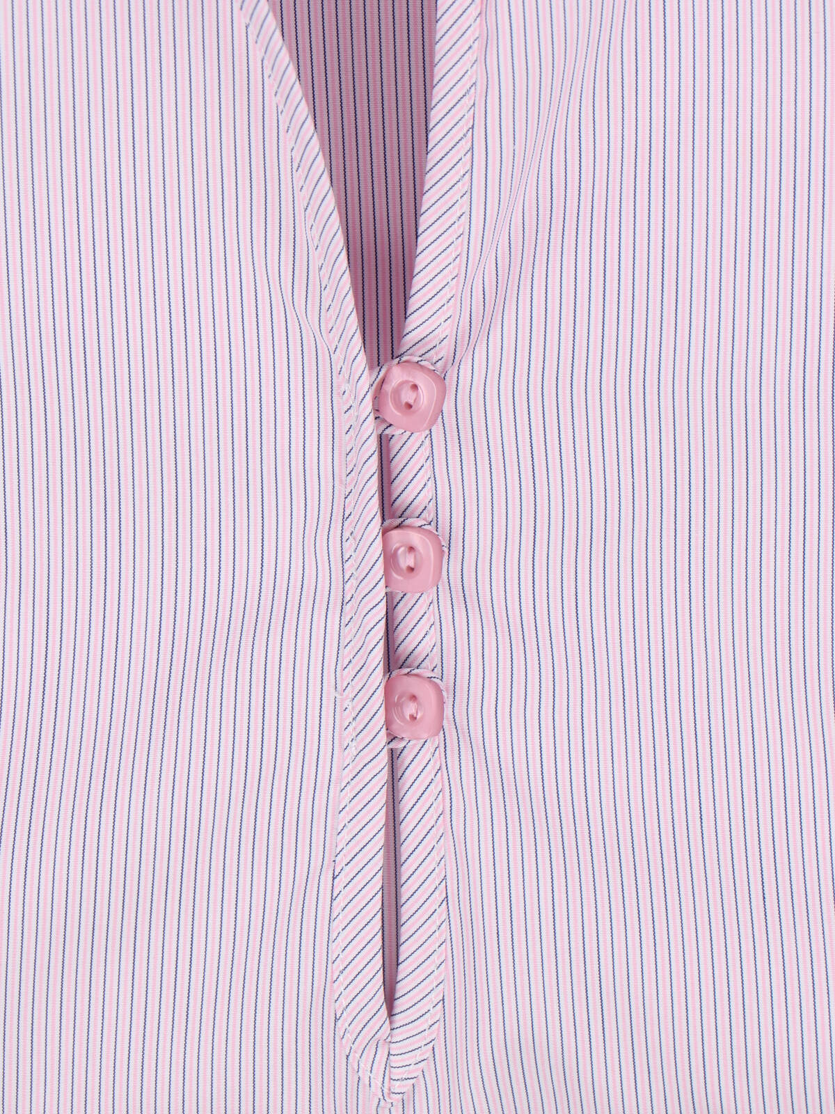 Tailored Pink Shirt With Classic Collar And Buttoned Cuffs