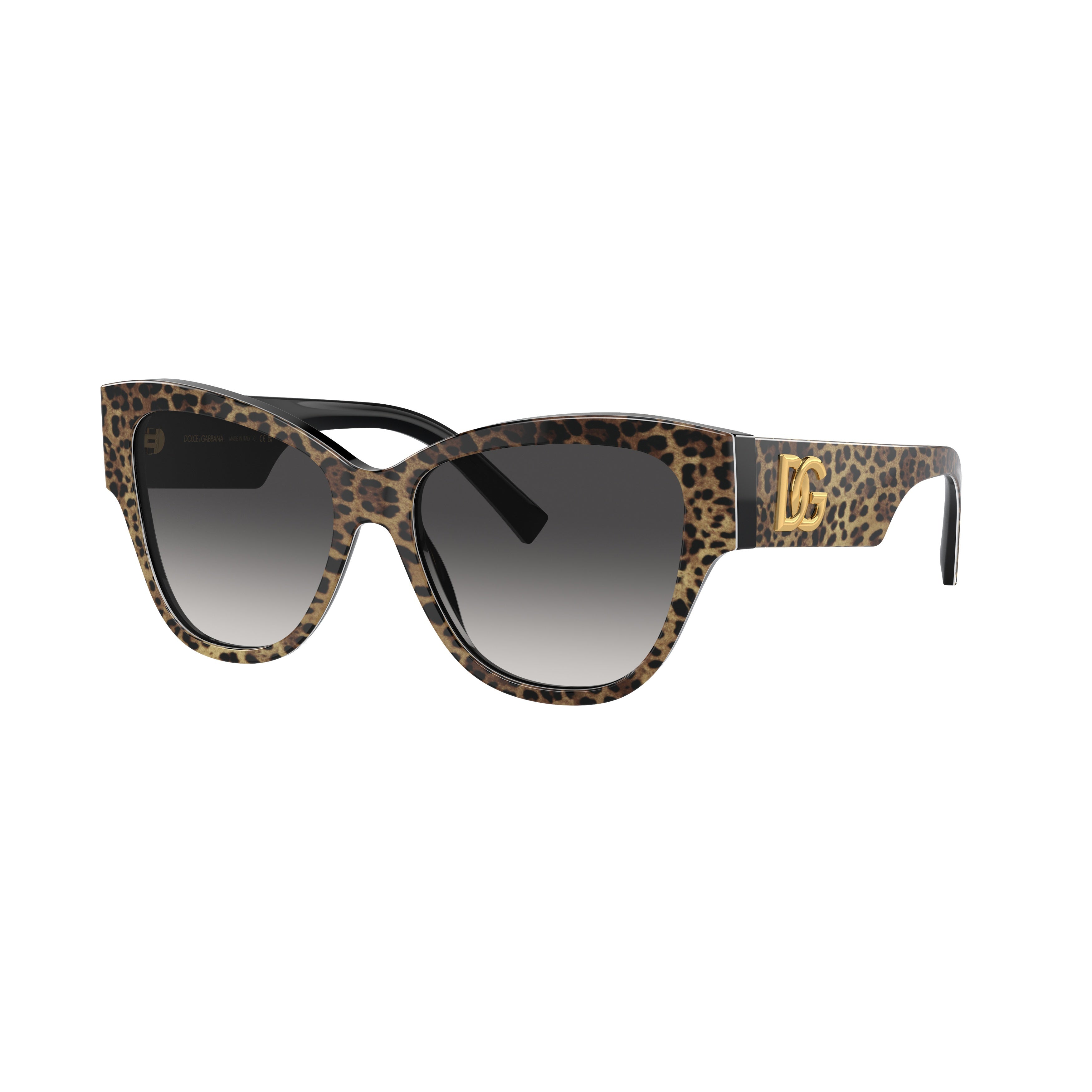 0dg4449 Leopard Print Cat-Eye Sunglasses