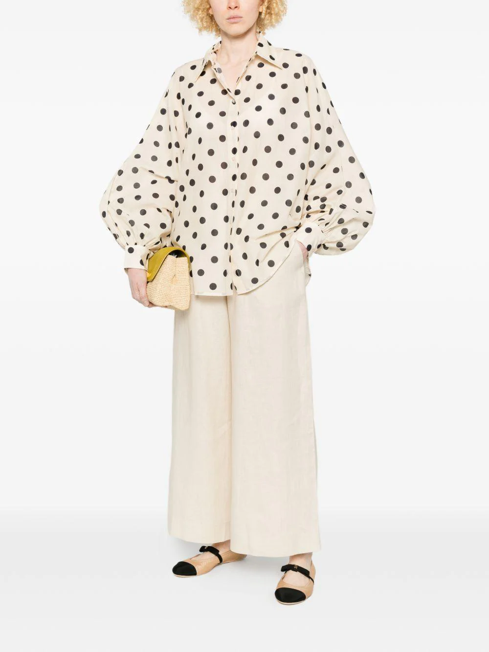 Cropped Wide-Leg Pants with Flowing Silhouette
