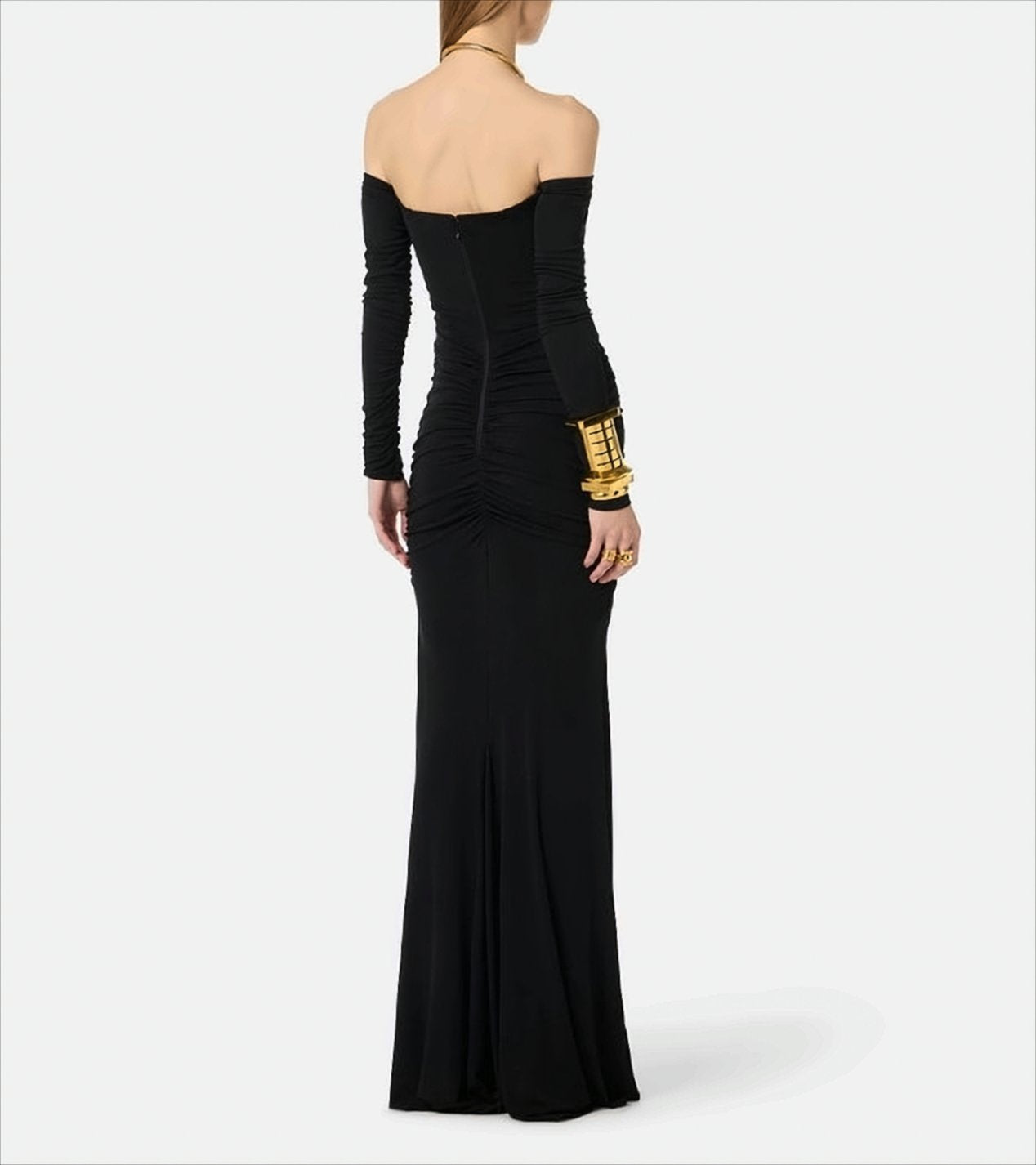 Red Carpet Dress In Crêpe Jersey With Drapes