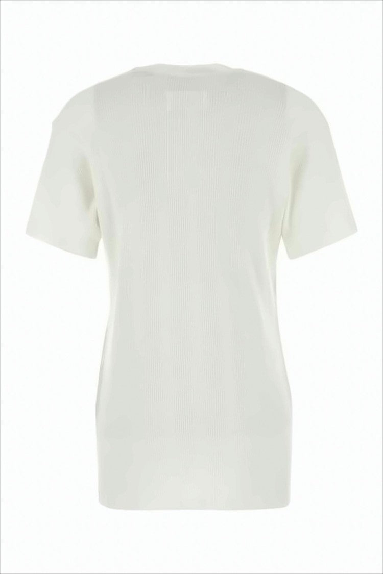 Fine Ribbed Short-Sleeved Top