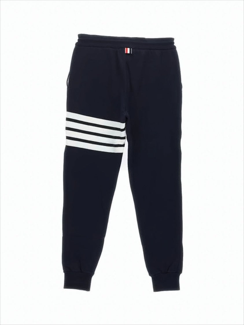 Tapered Black Jogger Pants with Ribbed Cuffs