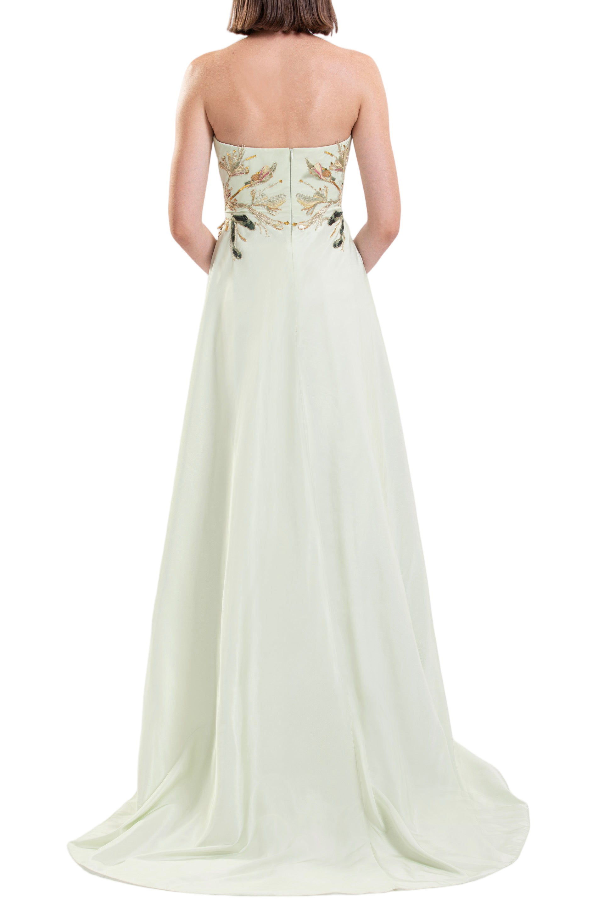Draped Taffeta Dress