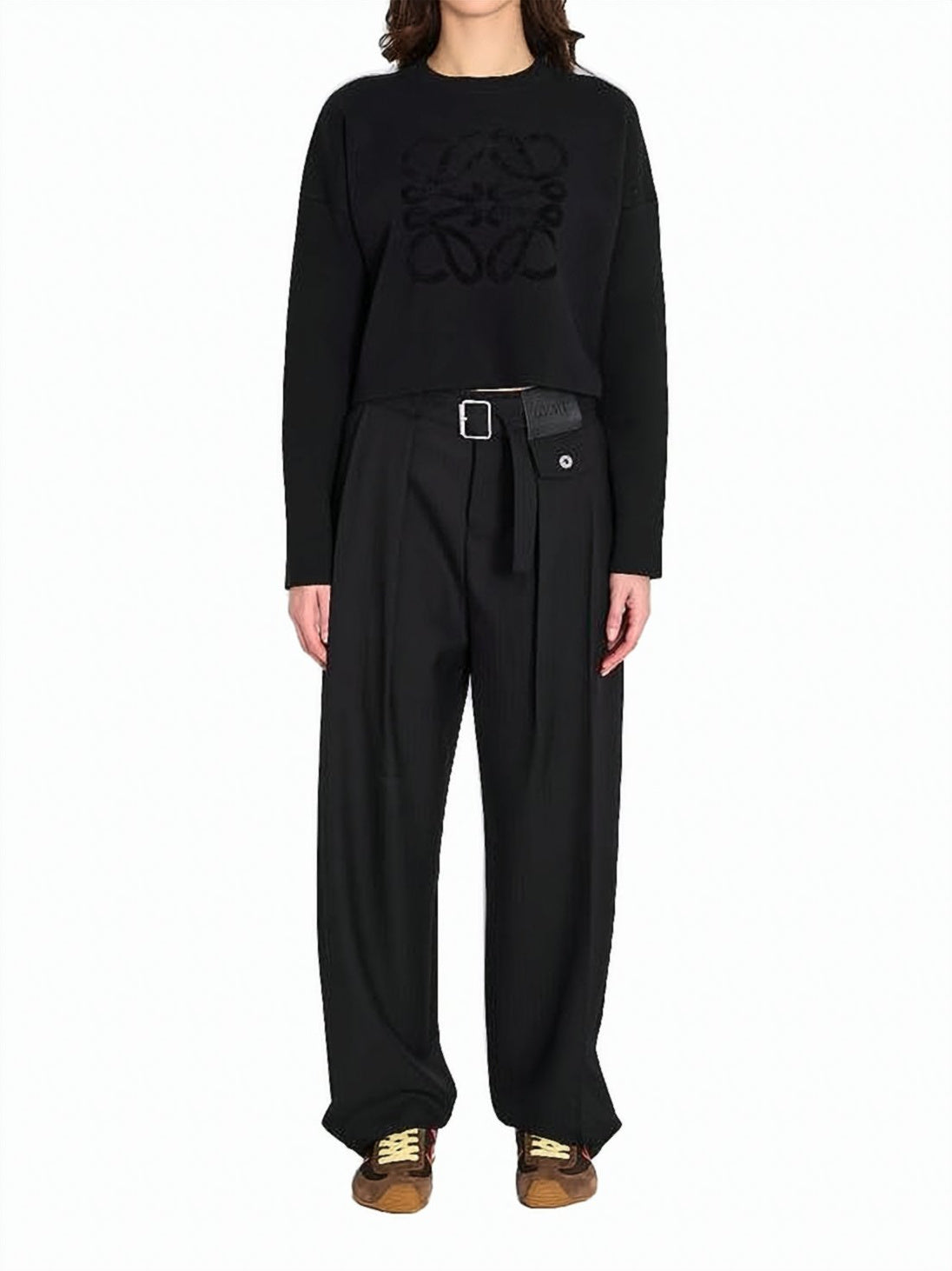 Relaxed Fit Black Sweater