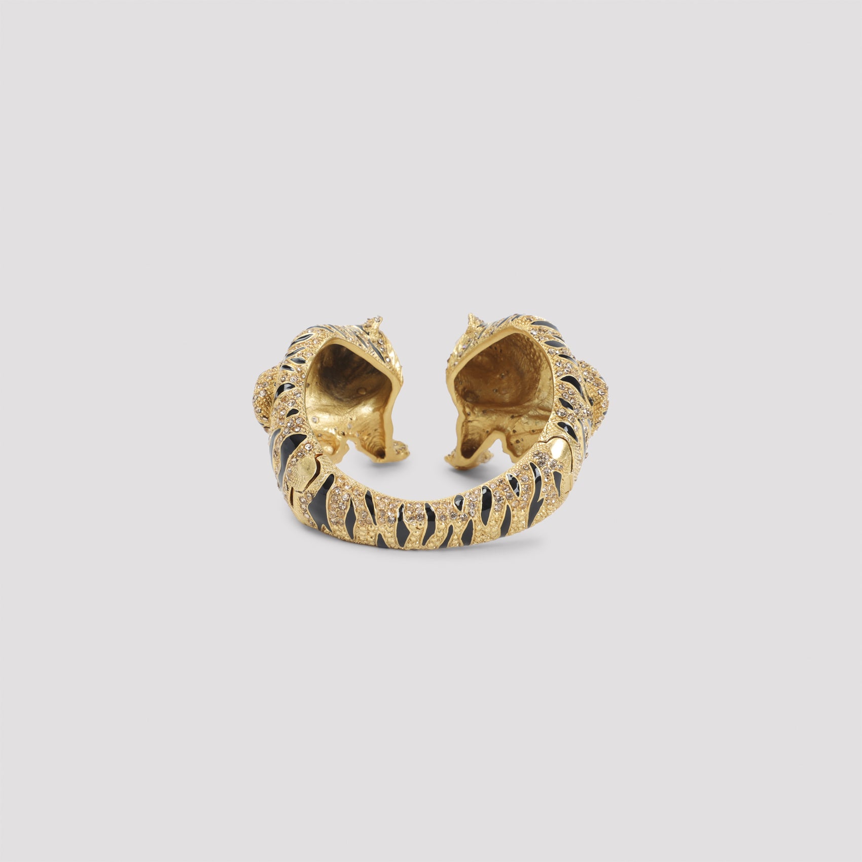 Intricately Designed Tiger Head Brass Cuff Bracelet