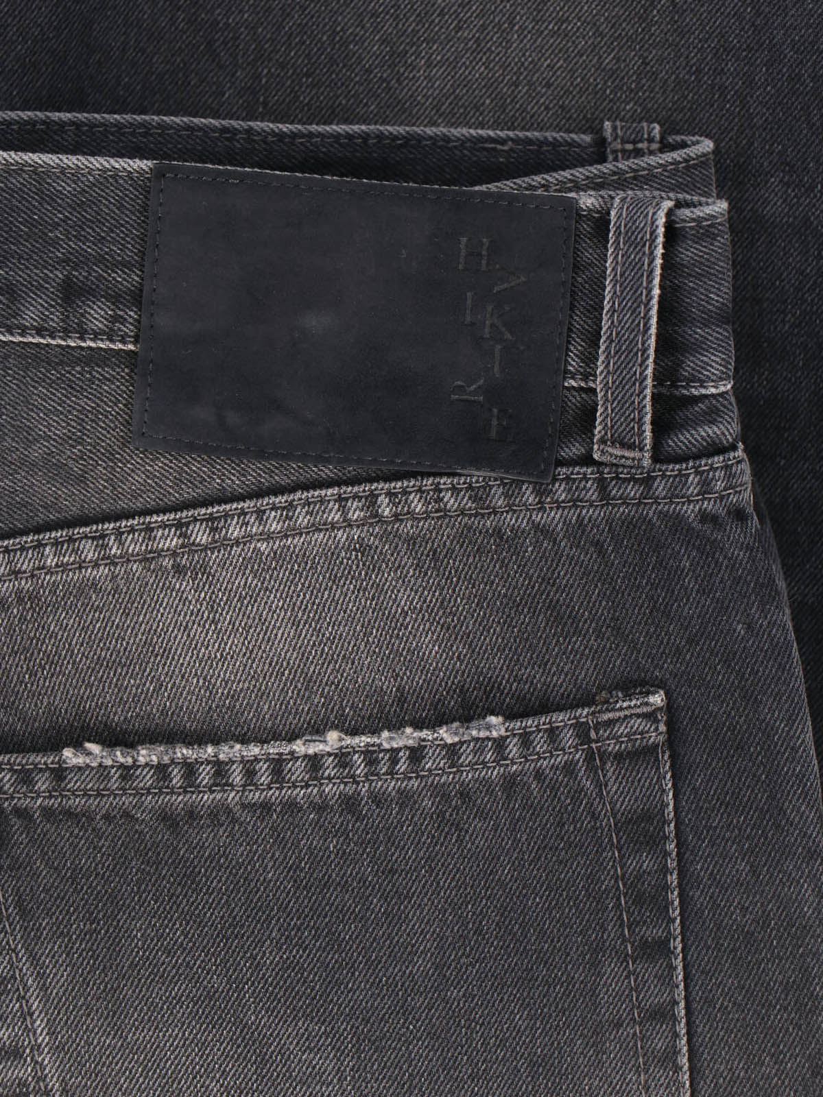 Black Logan Wide-Leg Cotton Denim Jeans