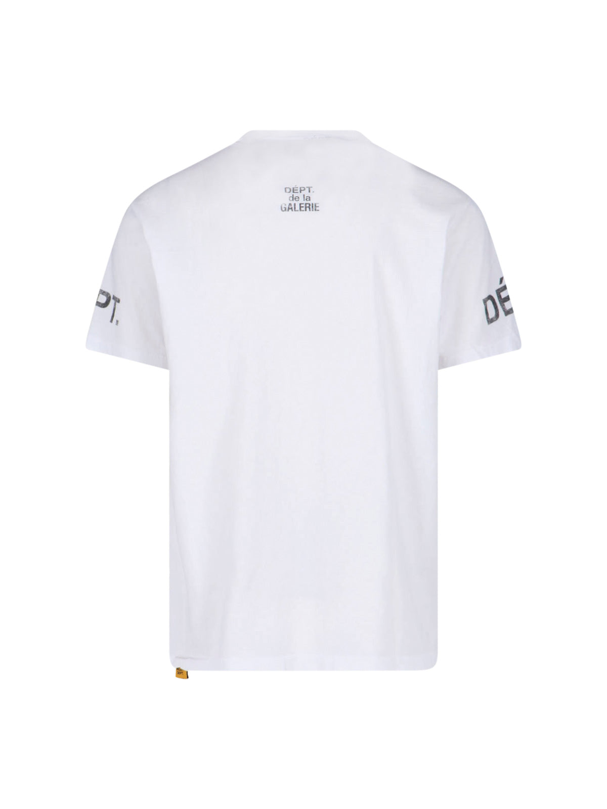 White Contrast Logo Straight Hem T-Shirt