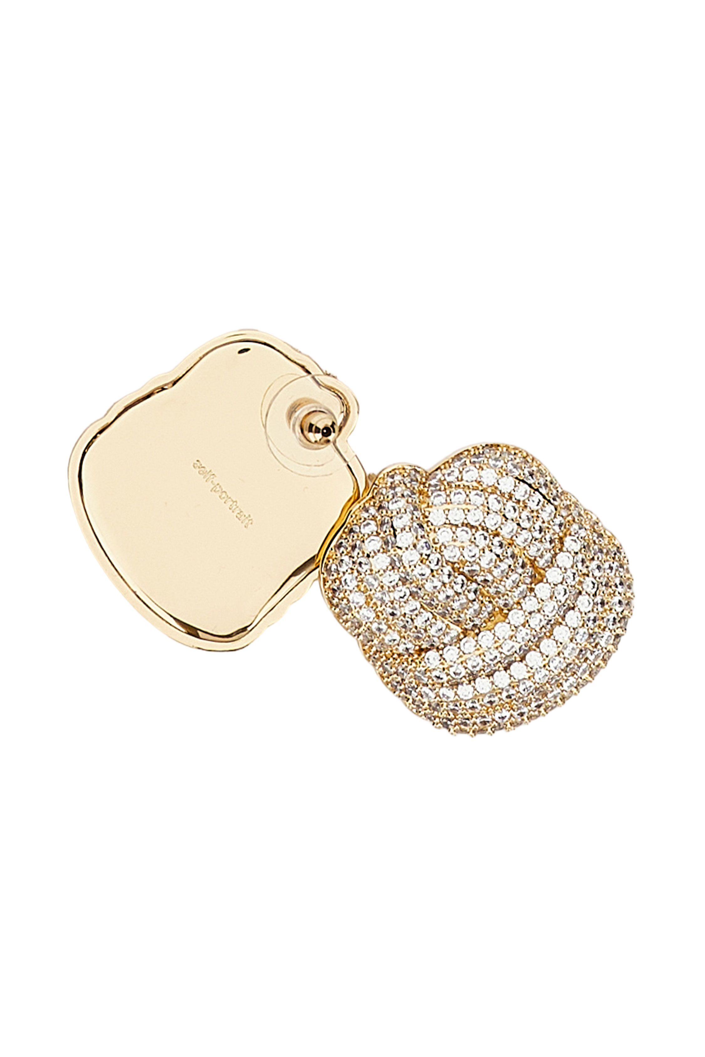 Gold Crystal Knot Earrings
