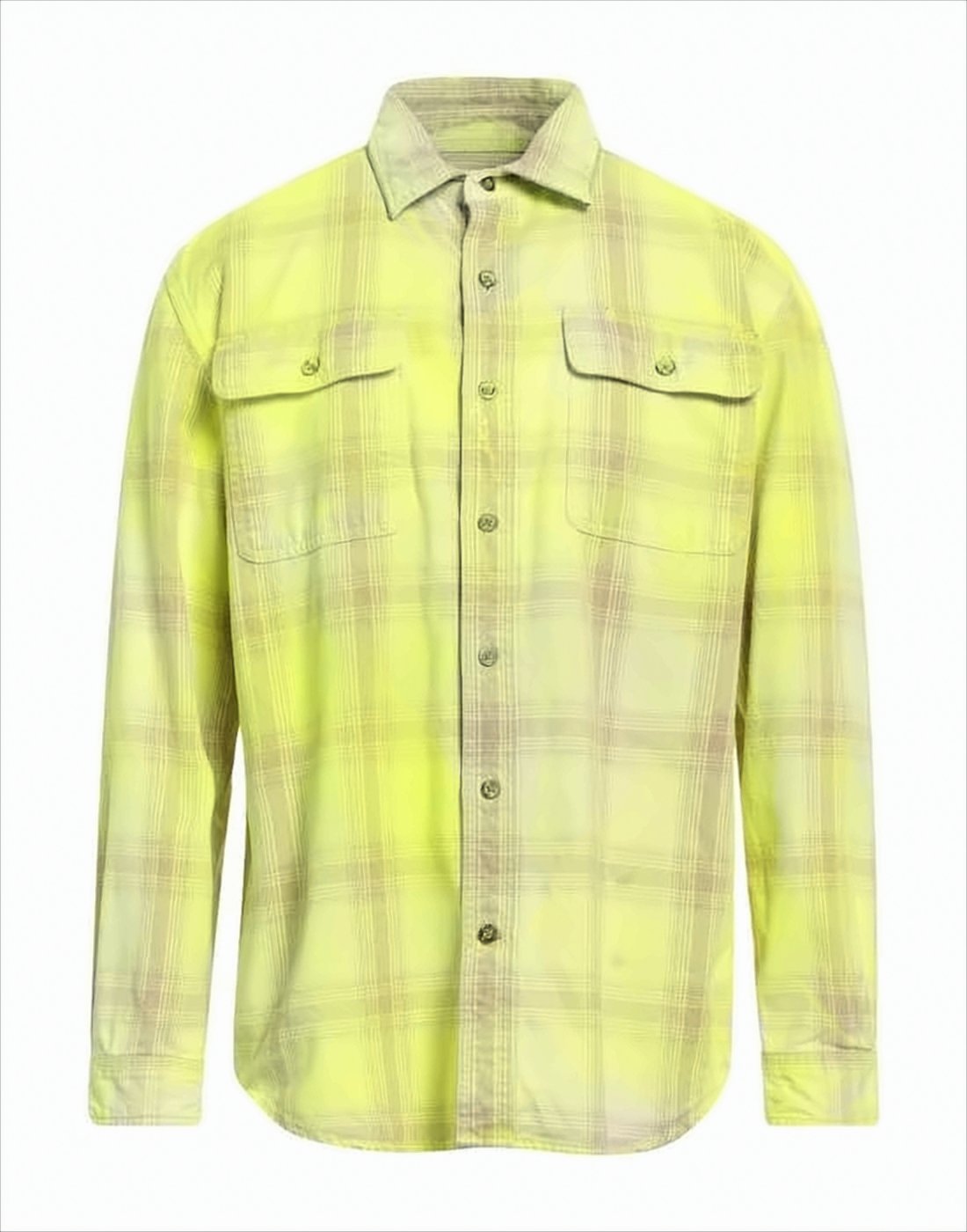 Plaid Long-Sleeve Button-Up Shirt with Classic Collar