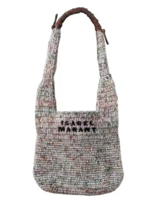 Textured Shoulder Bag with Embroidered Logo