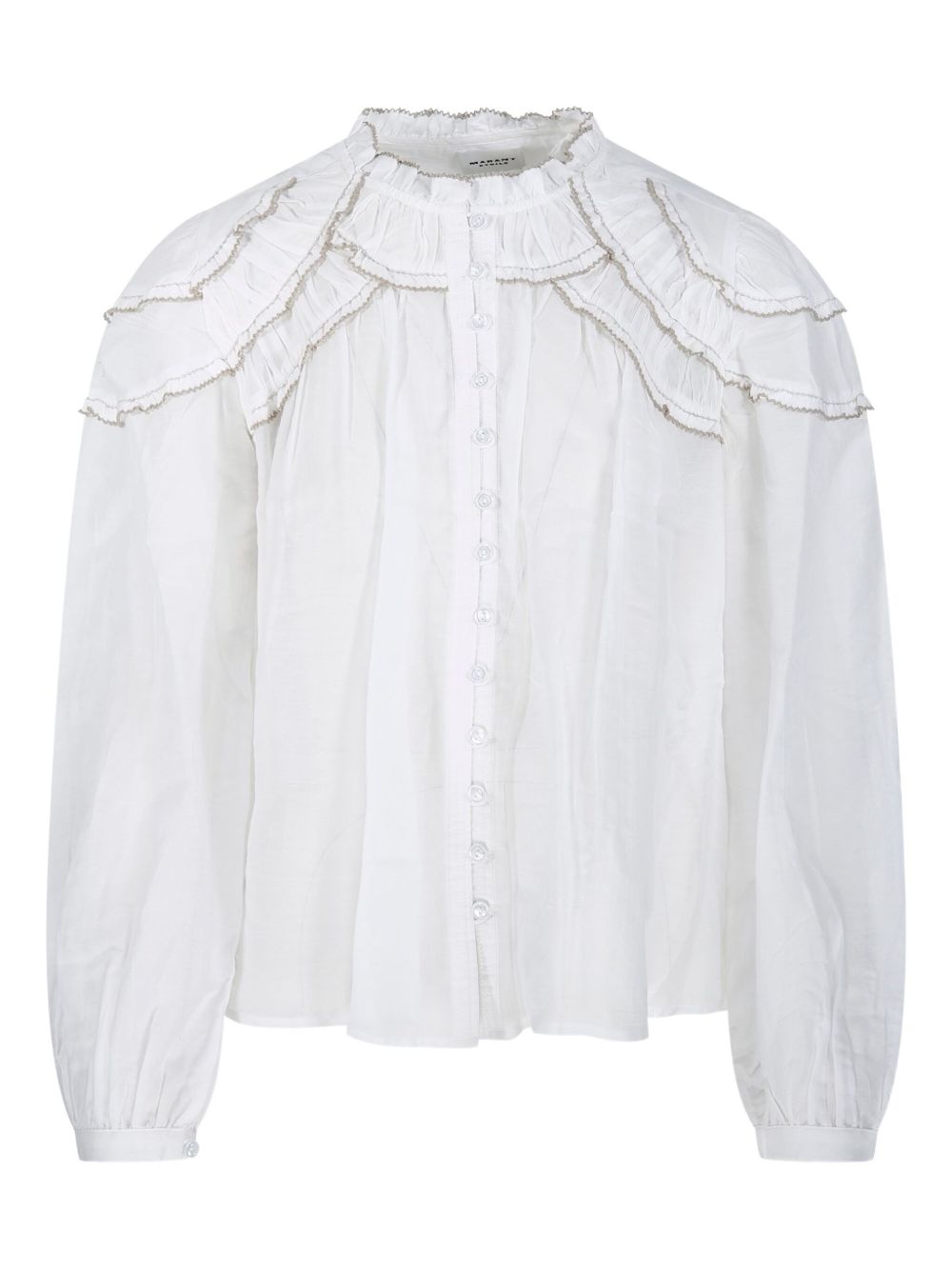 Romantic Blouse with Layered Ruffle Details