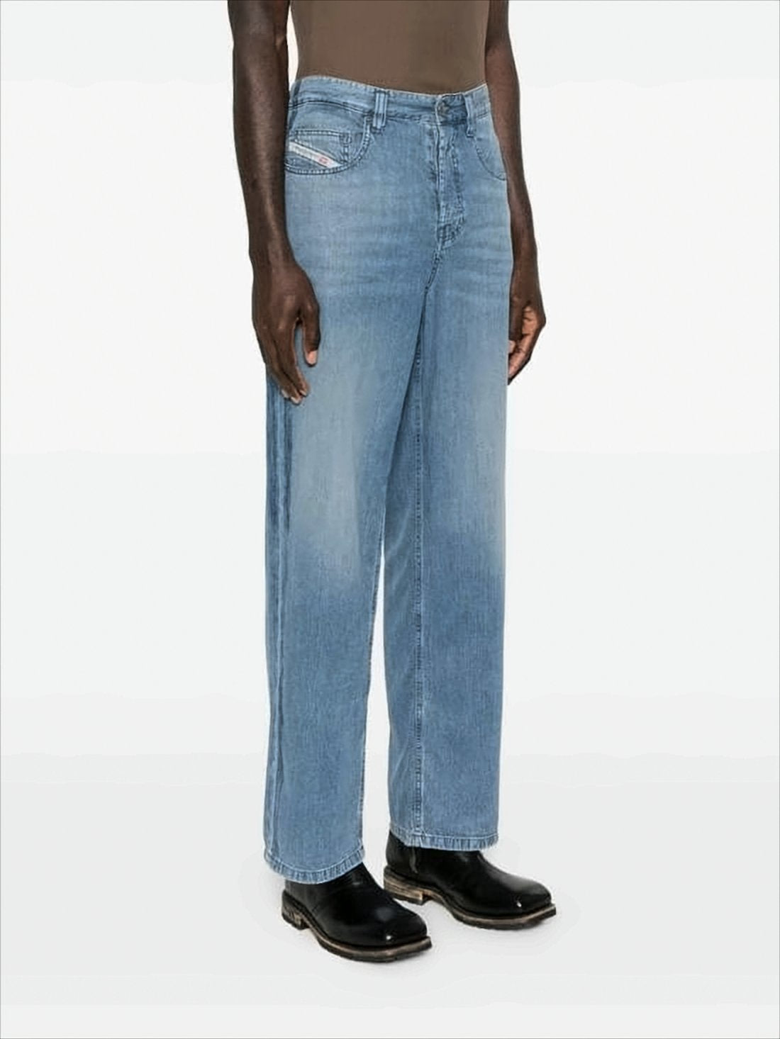 Relaxed Fit Straight-Leg Denim Pants