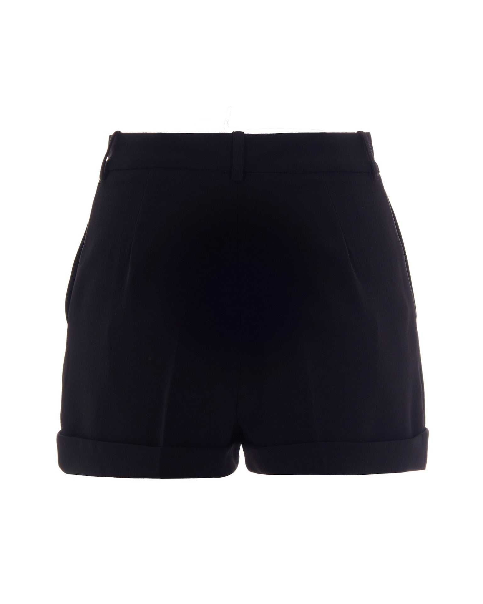 Black Crepe Shorts