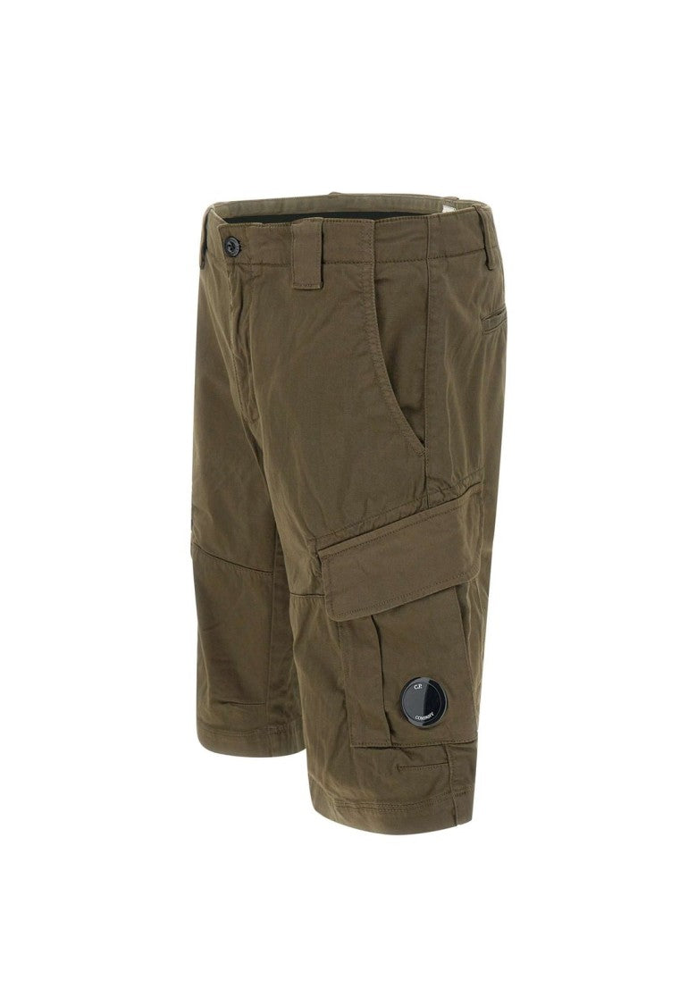 Structured Brown Shorts With Multiple Pockets