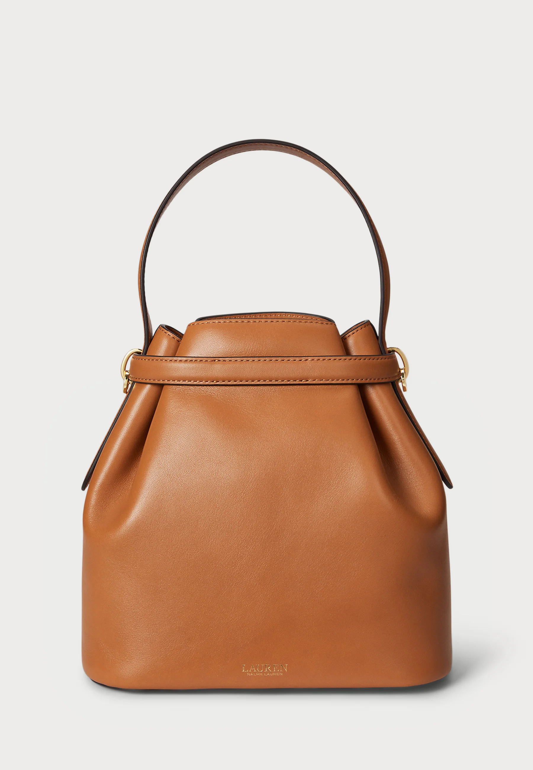 Brown Blke Medium Silk Bucket Bag