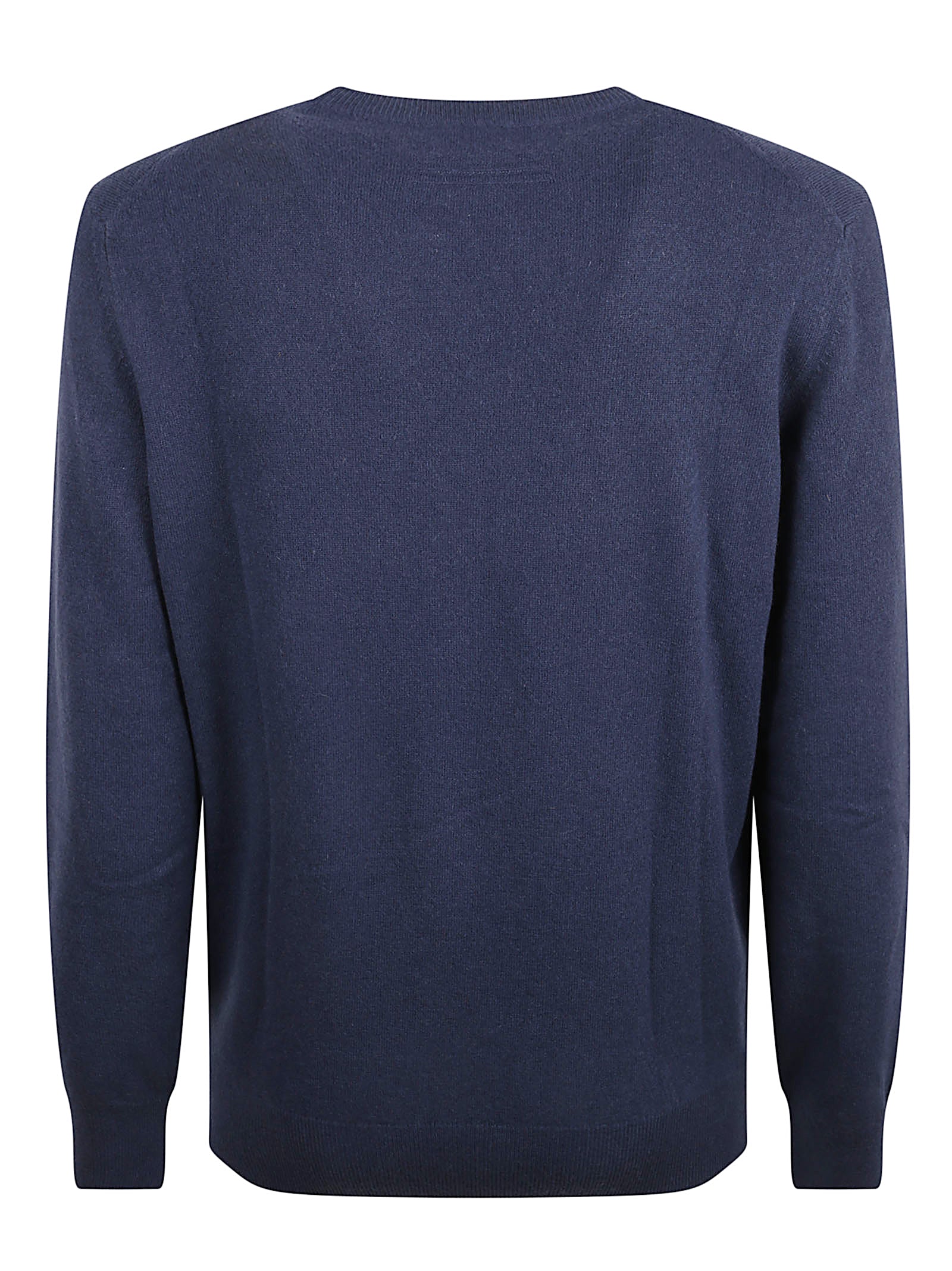 Classic Crew Neck Cashmere Sweater In Deep Navy