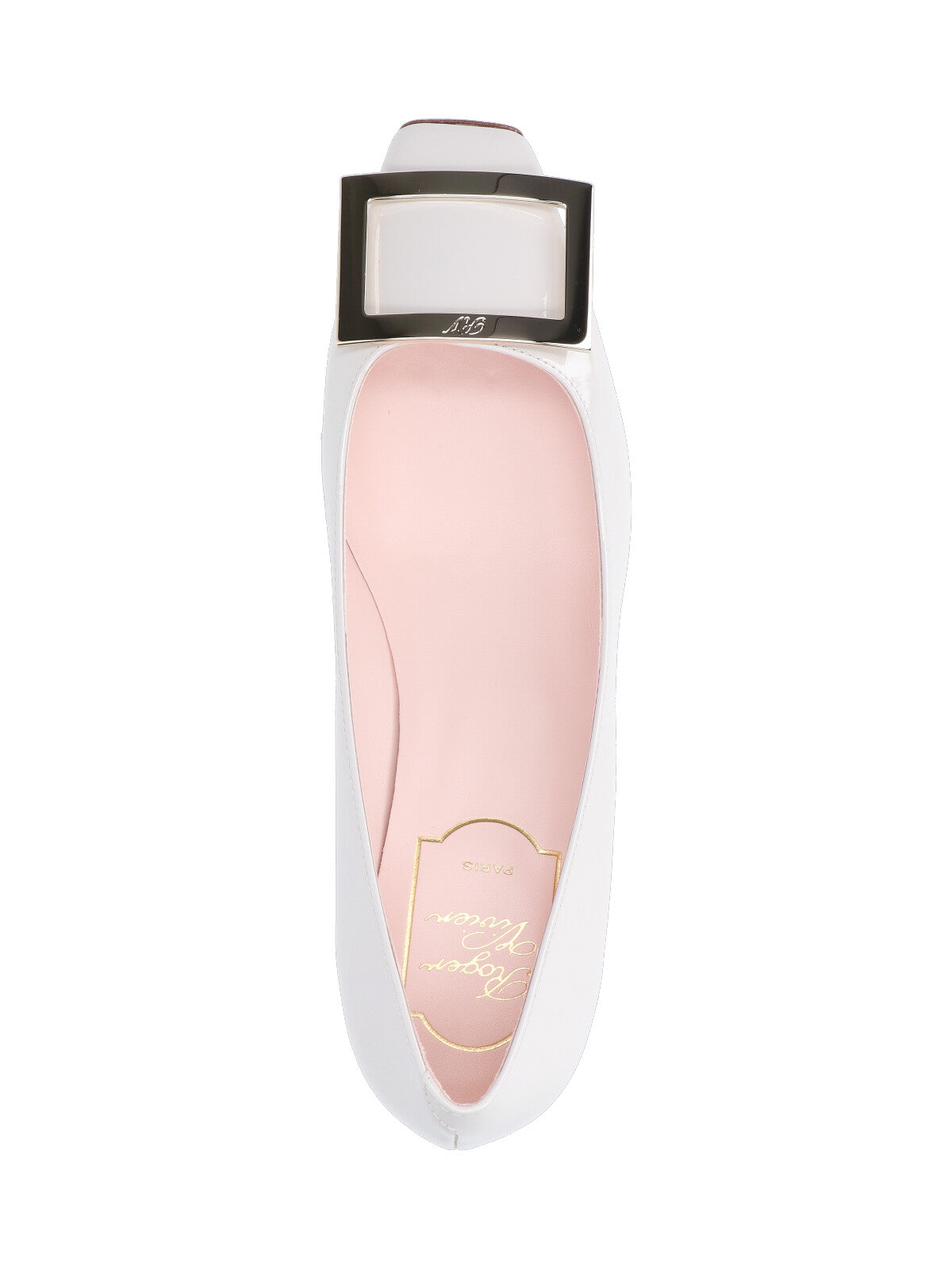 White Calfskin Pumps With Squared Toe