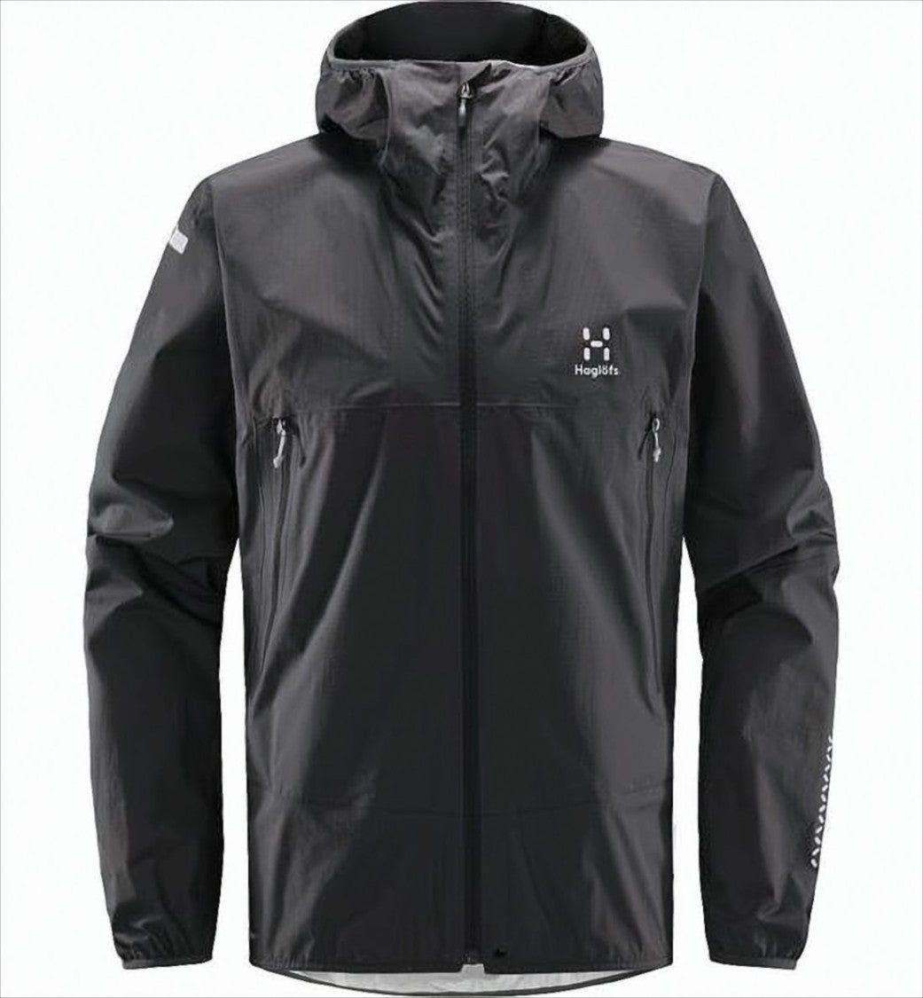 Black Padded Jacket with Zippered Chest Pockets
